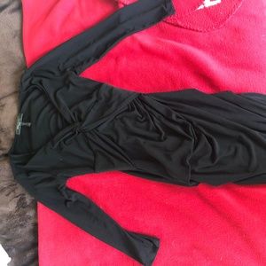 BCBG MAXAZRIA ruched body con evening dress